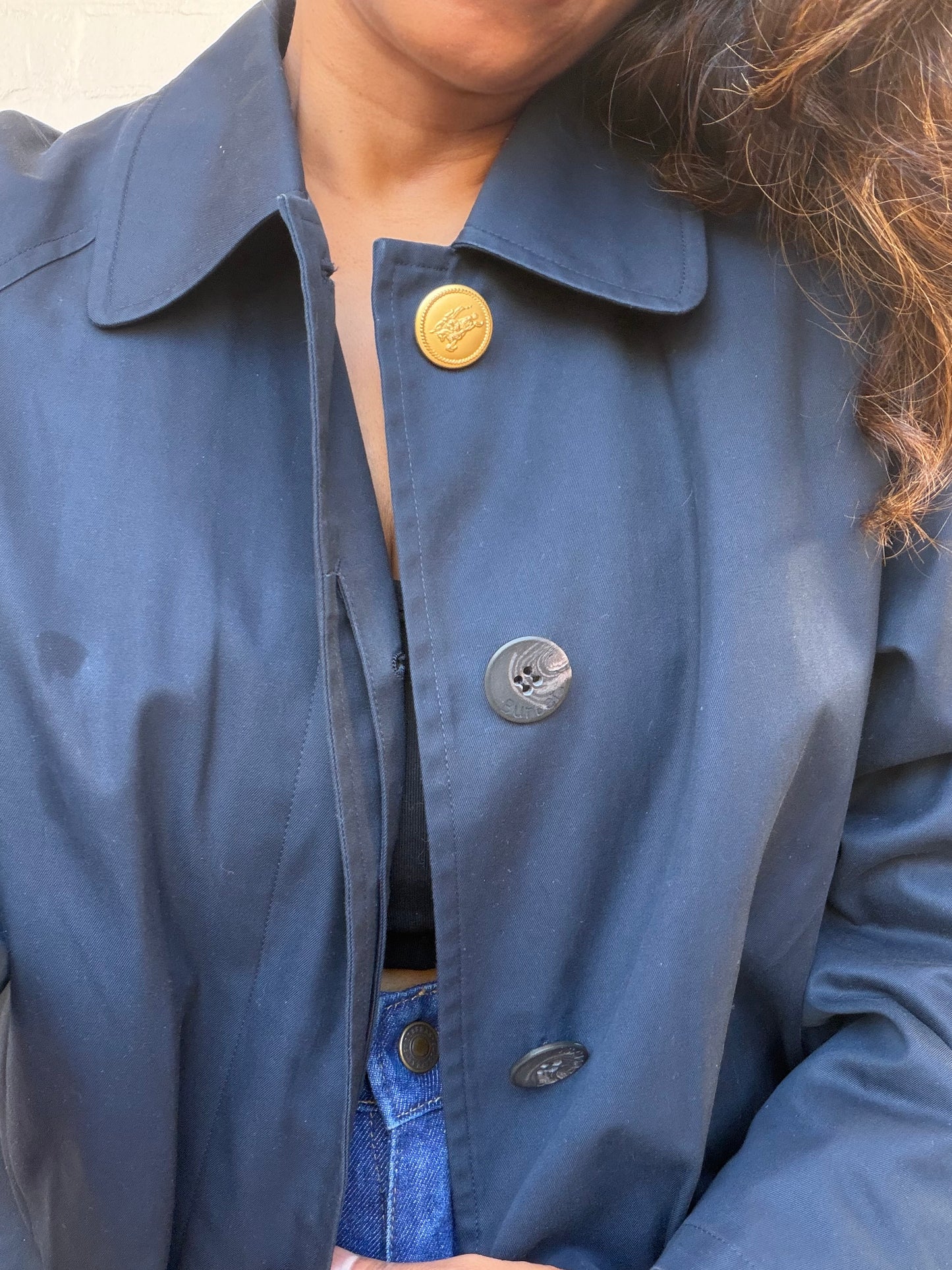 Burberry Balmacaan Trench Coat With Detachable Quilted Lining - Navy