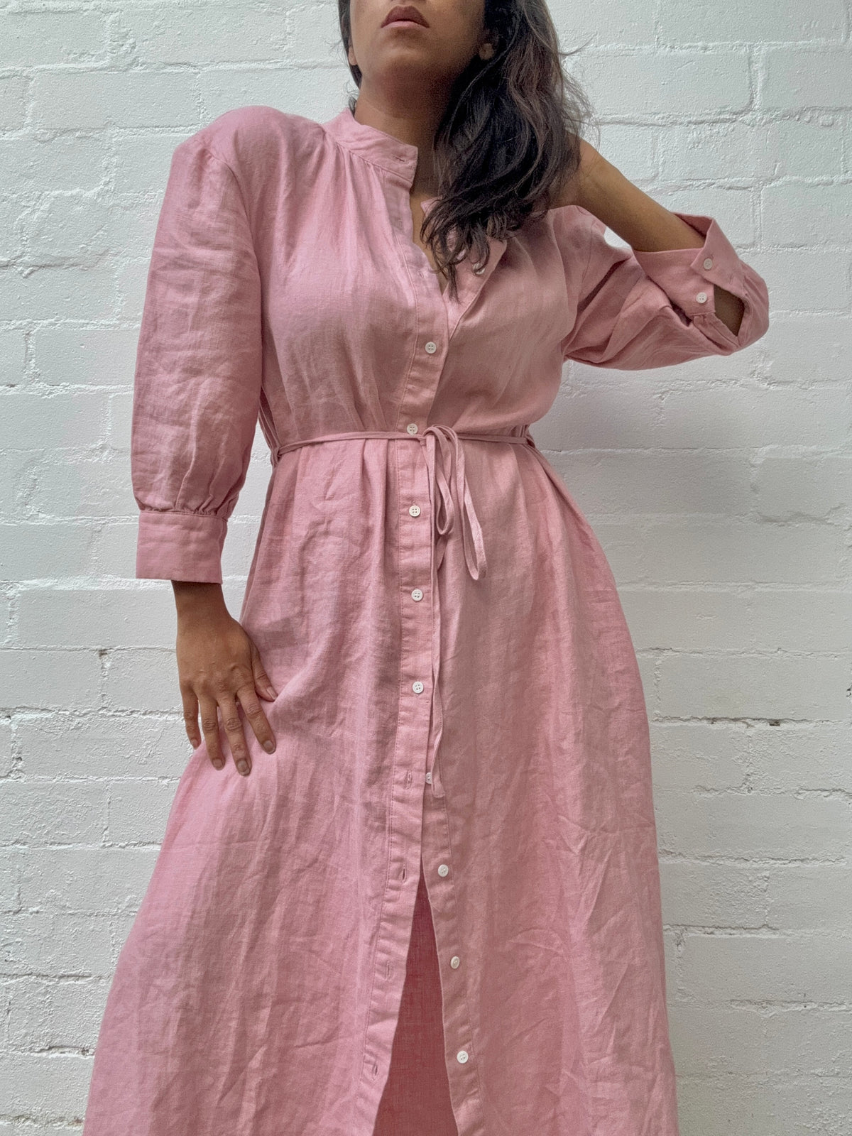 Avenue Linen Shirt Dress
