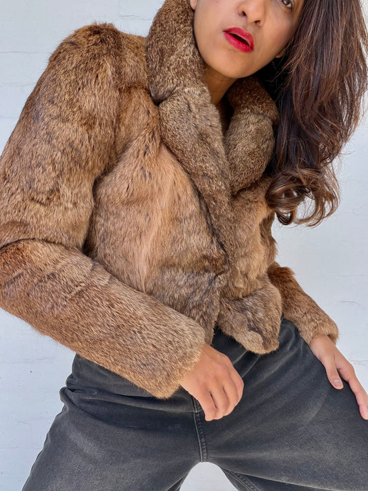 Vintage Rabbit Fur Coat