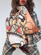 Hermès Multicolor Gold Silk City Bag
