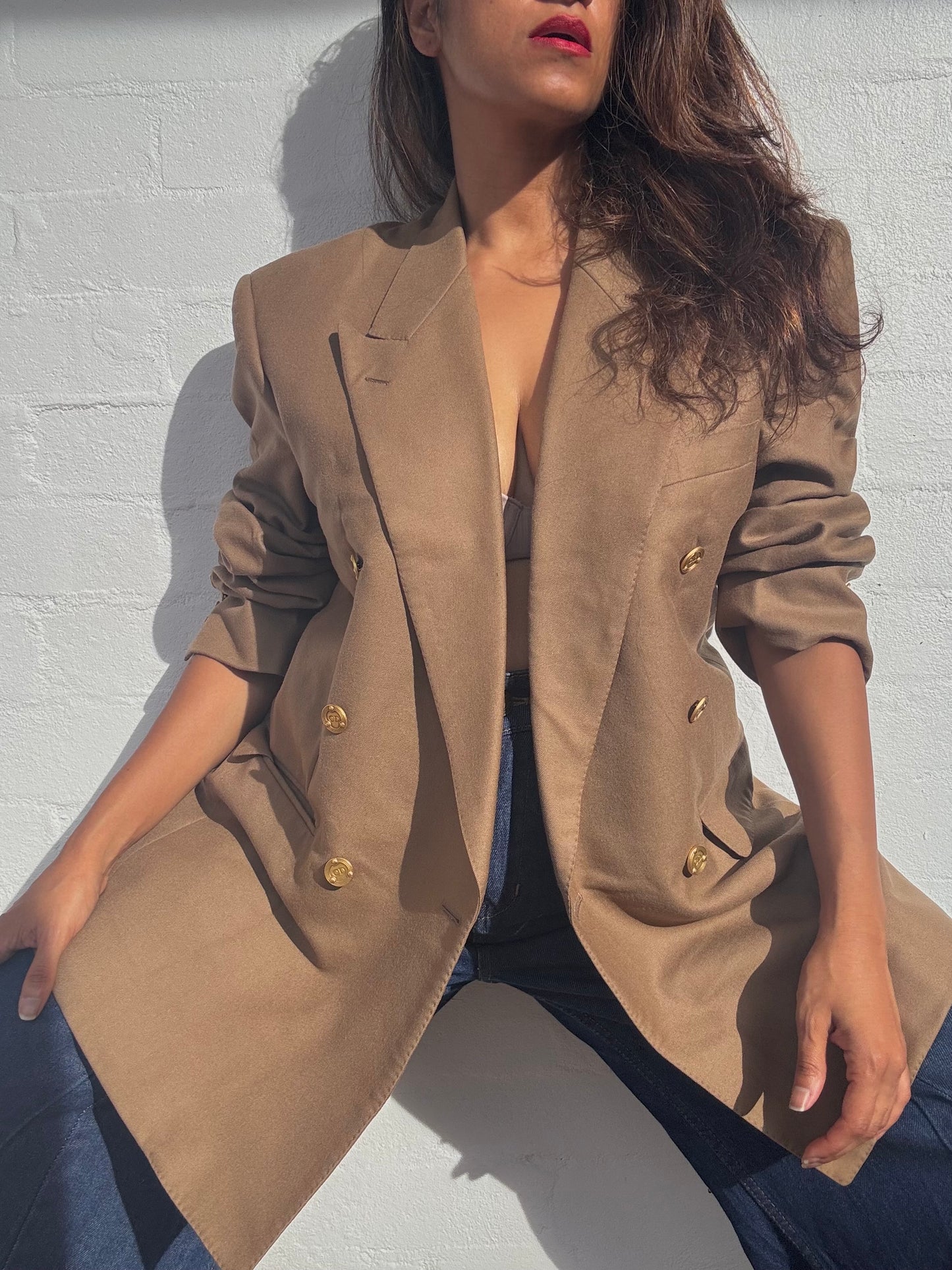 Vintage Dior Wool Blazer - Sand