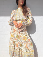 ZIMMERMANN Edie Border High Neck Dress In Crmp