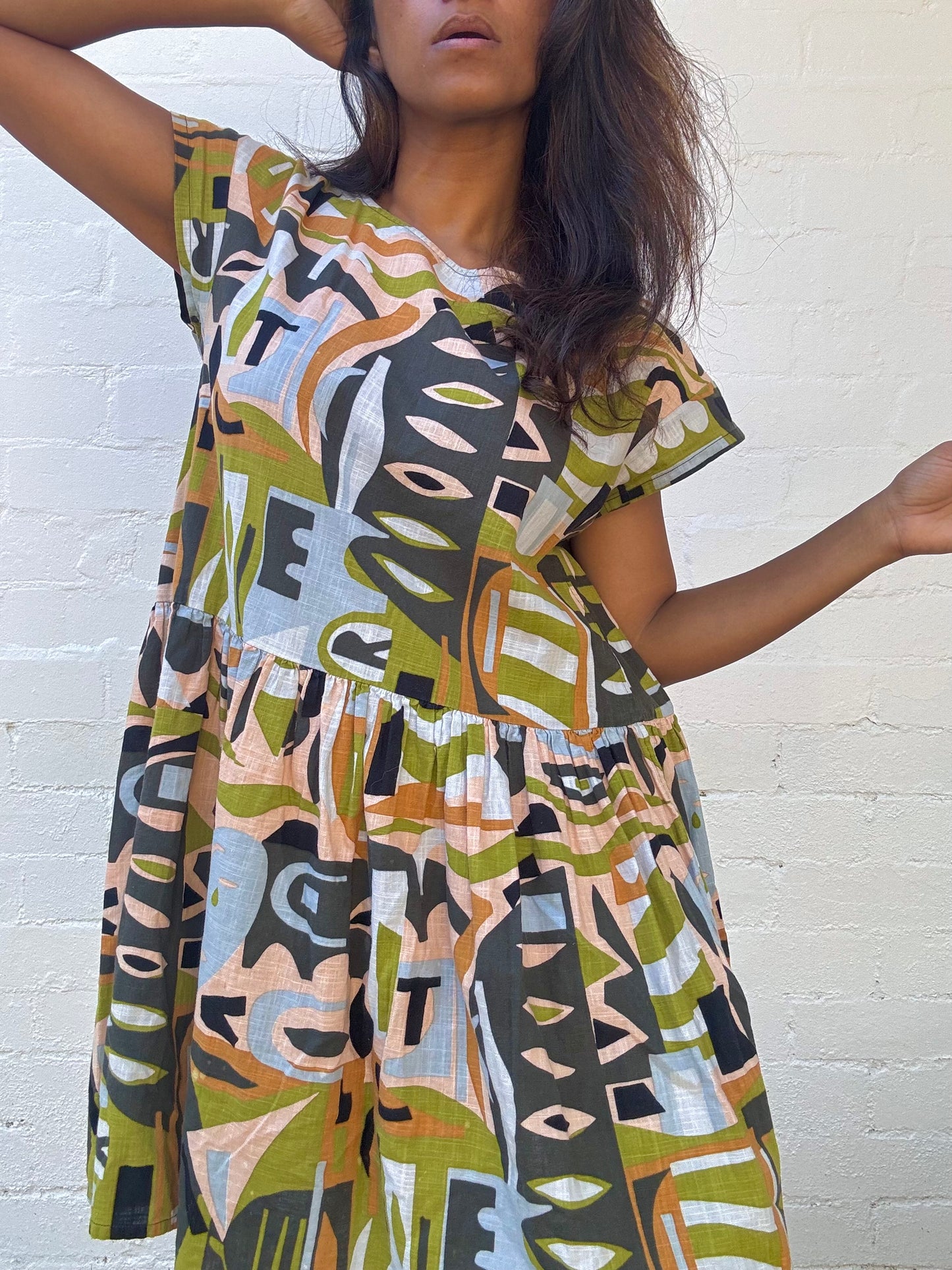 Gorman x Claire Johnson “Cameo Paper Cut” Cotton Dress