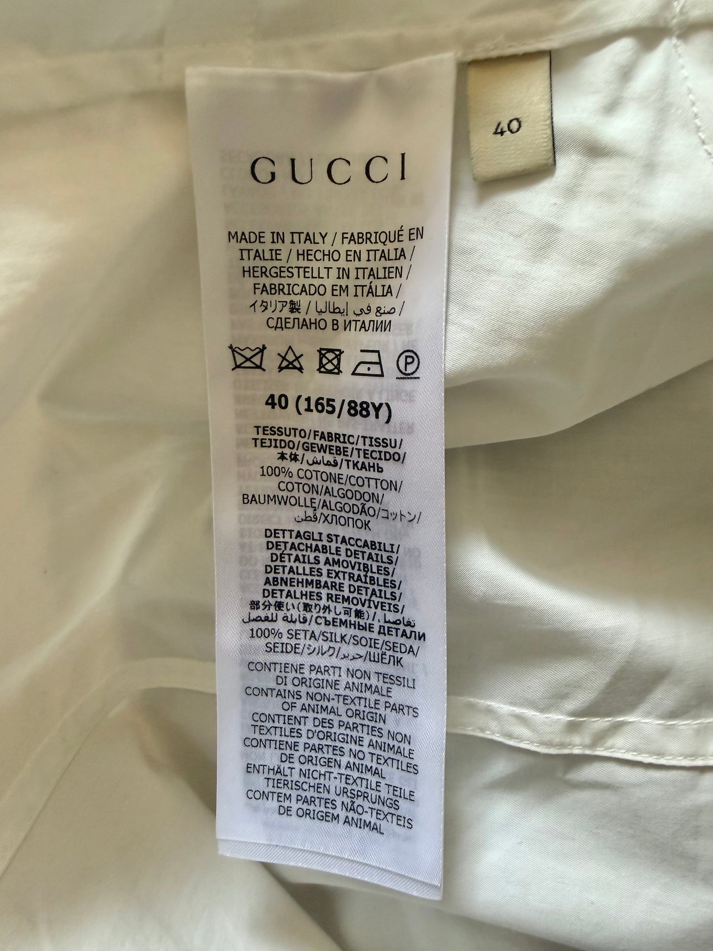 GUCCI White Cropped Shirt