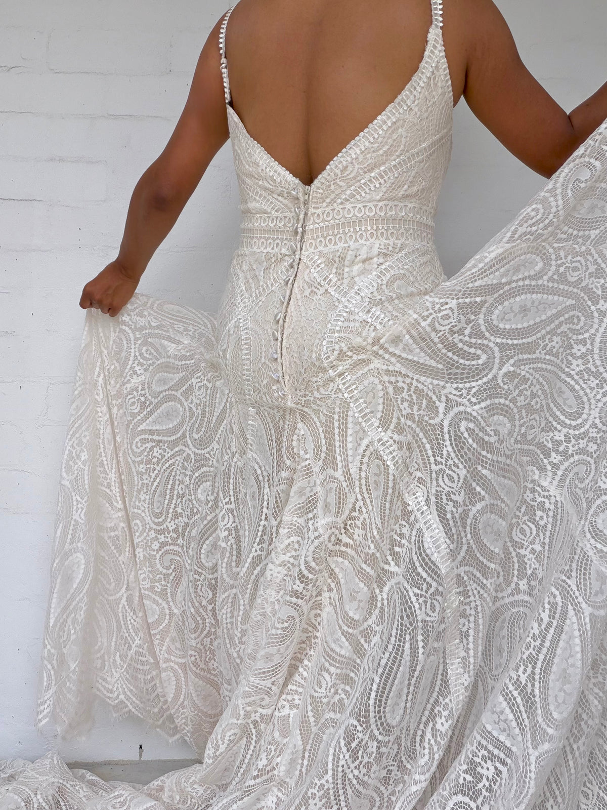 Madison James Paisley Lace Wedding Dress - Ivory