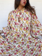 La Boheme Aurelia Floral Long Sleeve Linen Maxi