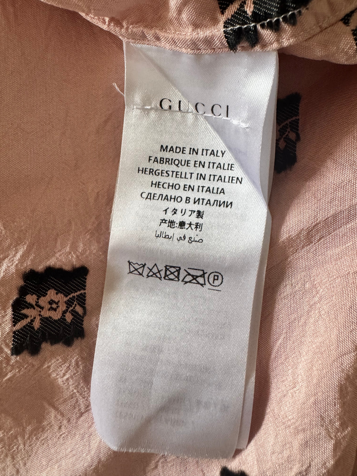 GUCCI Silk Bee & Flower Shirt