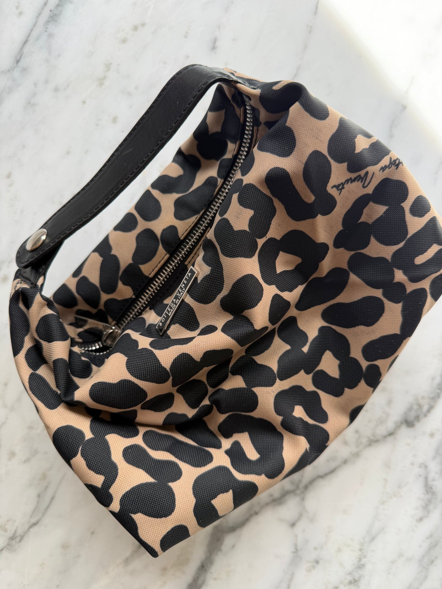 Bottega Veneta Leopard Leather Vanity Pouch
