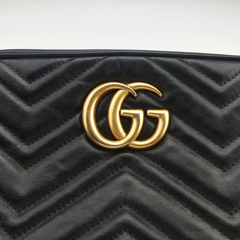 Gucci GG Marmont Leather Shoulder Bag - Black - PRE-ORDER