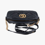 Gucci GG Marmont Leather Shoulder Bag - Black - PRE-ORDER