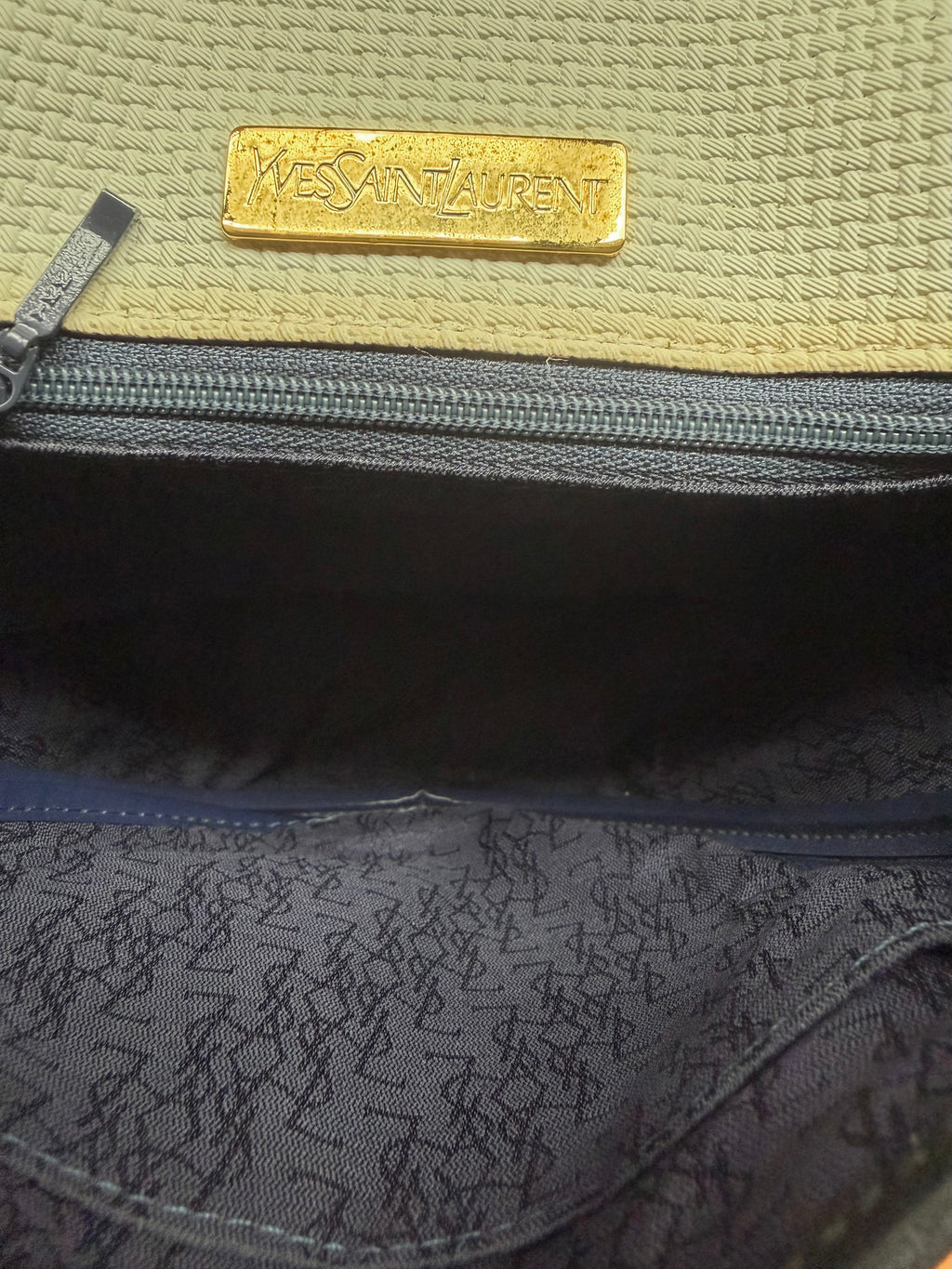 Vintage SAINT LAURENT Canvas Crossbody Bag