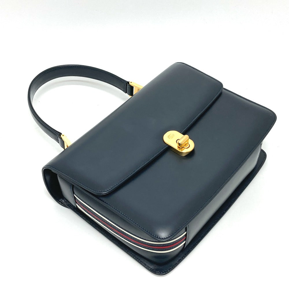 Gucci Turn Lock Sideline Handbag - Navy
