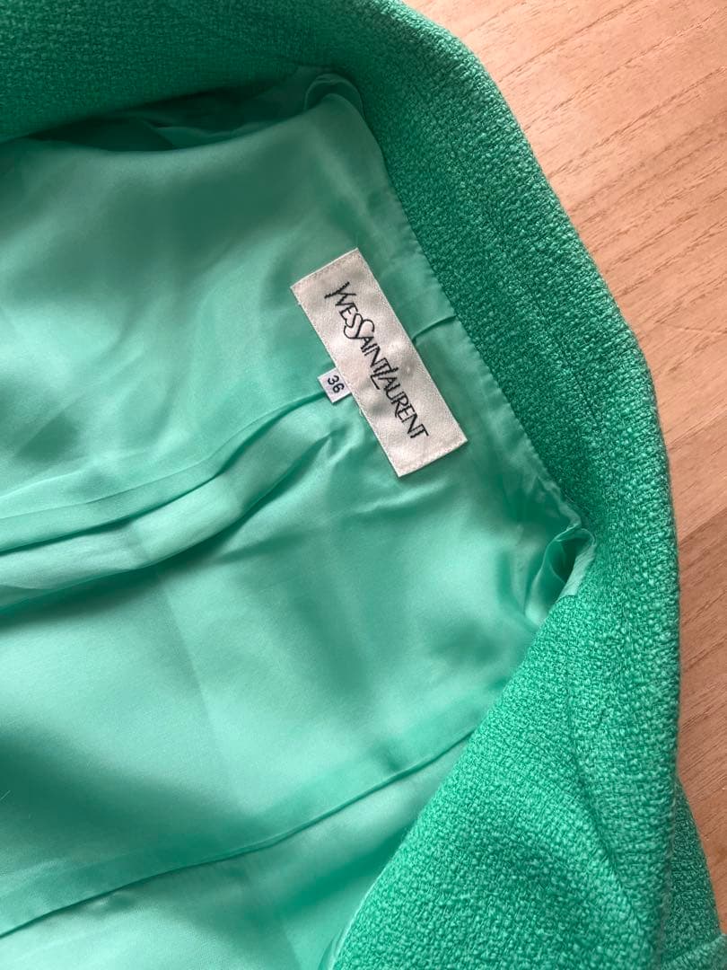Saint Laurent Wool Blazer - Emerald