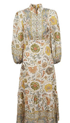 ZIMMERMANN Edie Border High Neck Dress In Crmp
