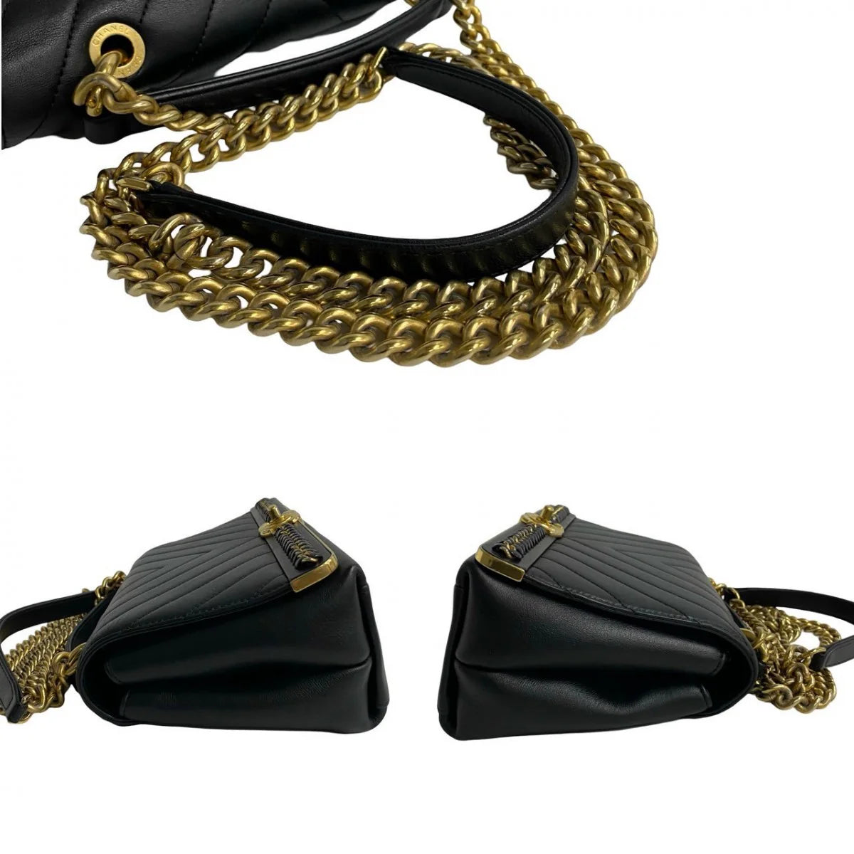 CHANEL V Stitch Shoulder Bag - Black