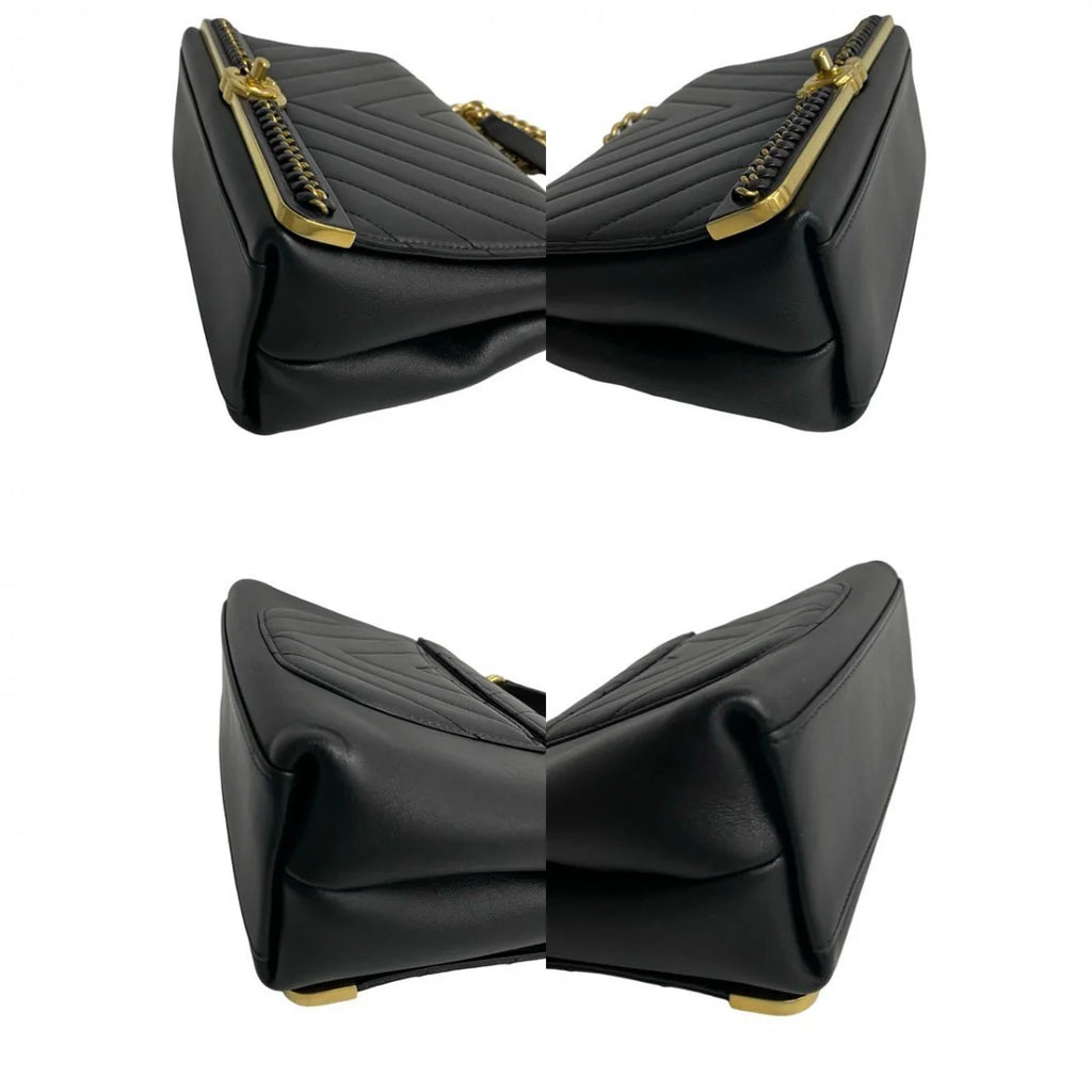 CHANEL V Stitch Shoulder Bag - Black