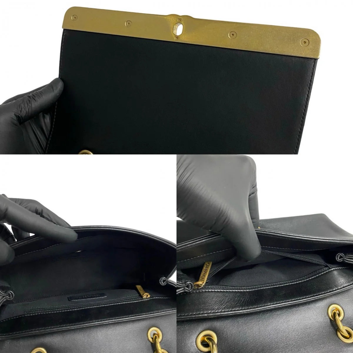CHANEL V Stitch Shoulder Bag - Black