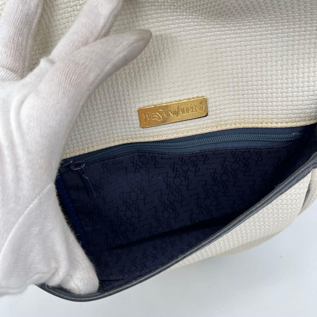 Vintage SAINT LAURENT Canvas Crossbody Bag