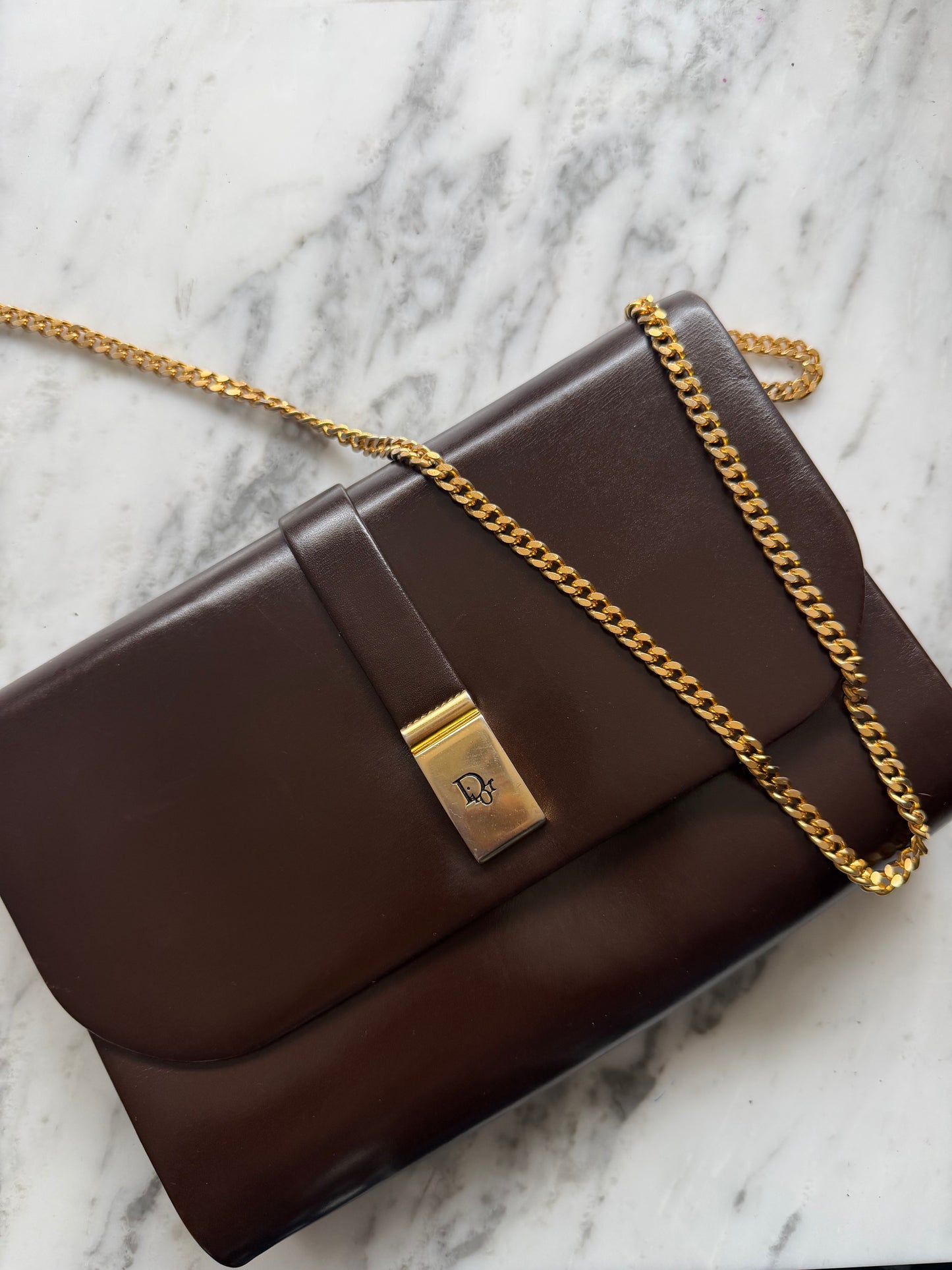 Vintage Christian Dior Bag -  Dark Brown