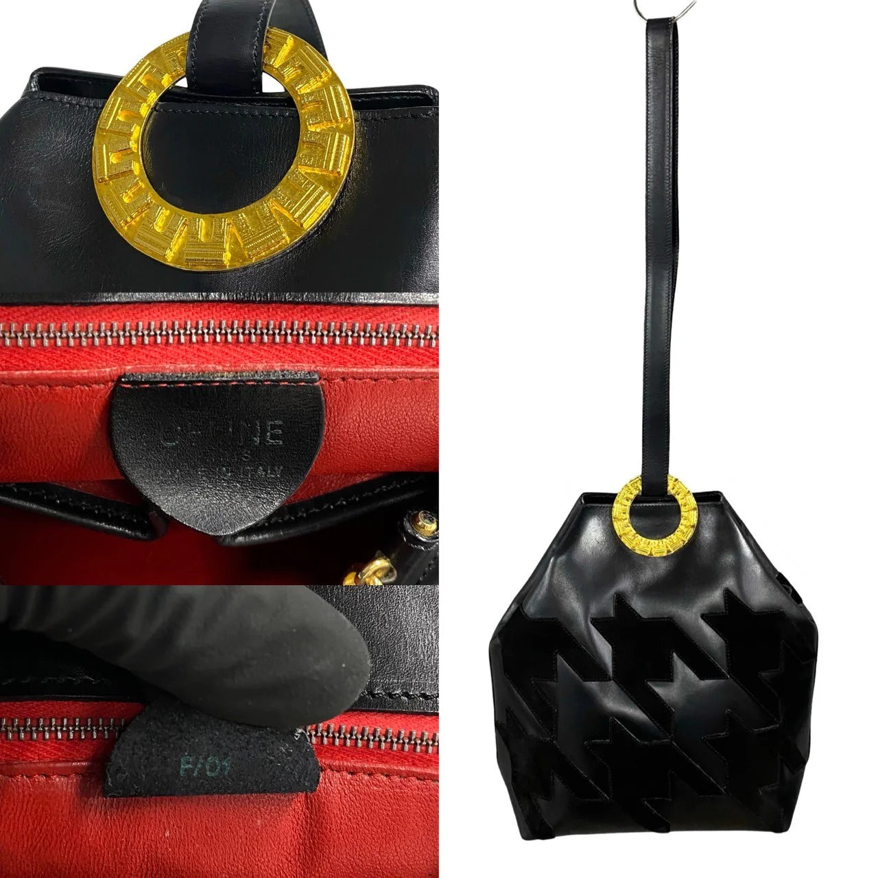 Rare Celine Calfskin black Arc de Triomphe Bag