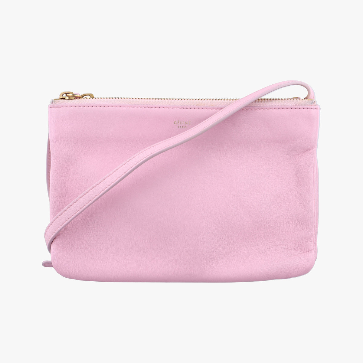 Celine Trio Leather Crossbody - Pink