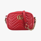 Gucci GG Marmont Mini Leather Bag - Red