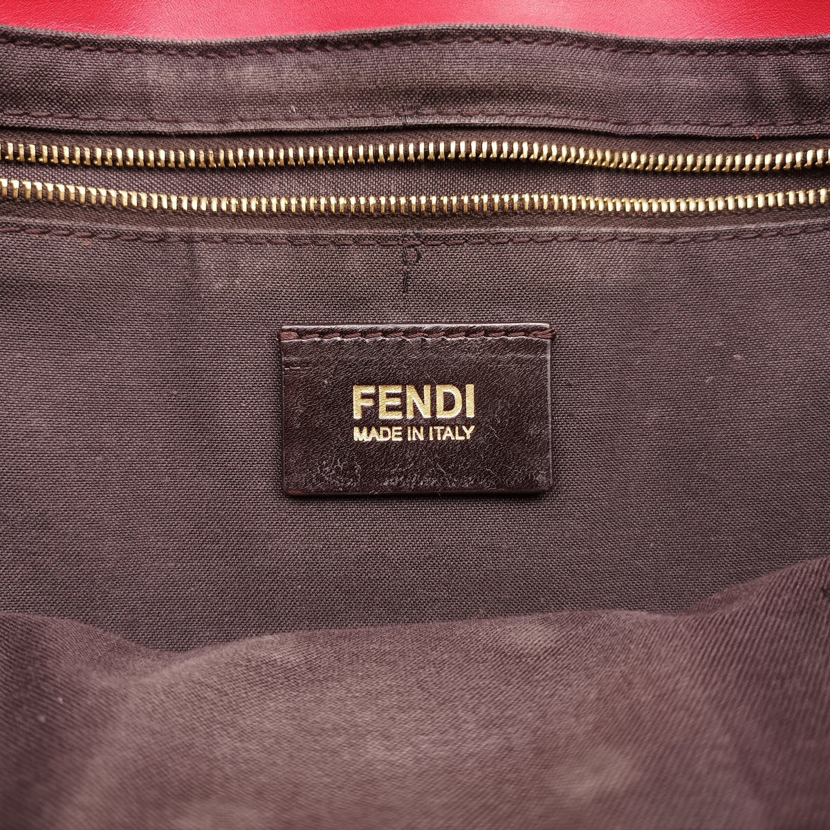 Fendi Baguette Chain Leather Bag - Red - PRE-ORDER