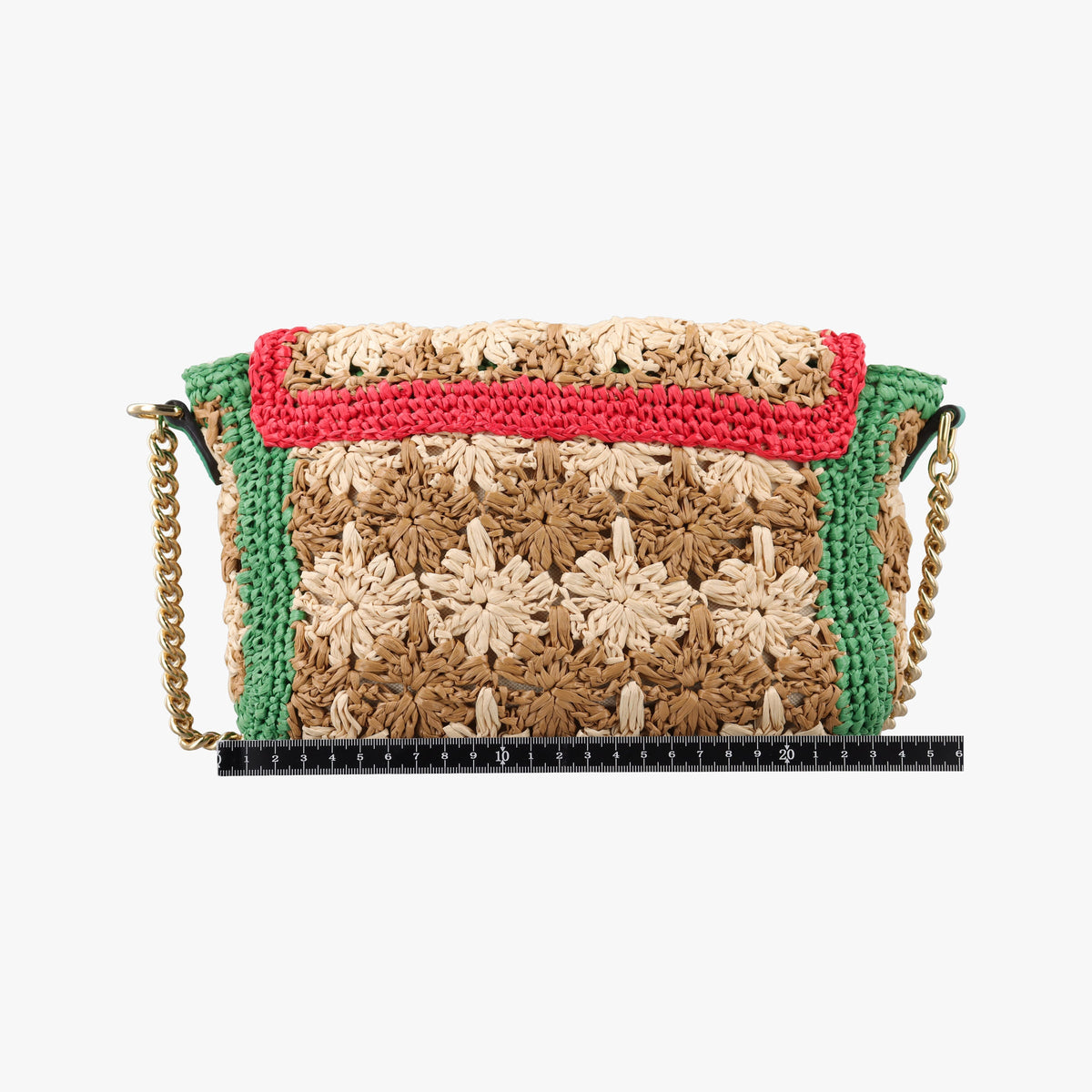 Gucci GG Marmont Raffia Shoulder Bag - Multicolour - PRE-ORDER