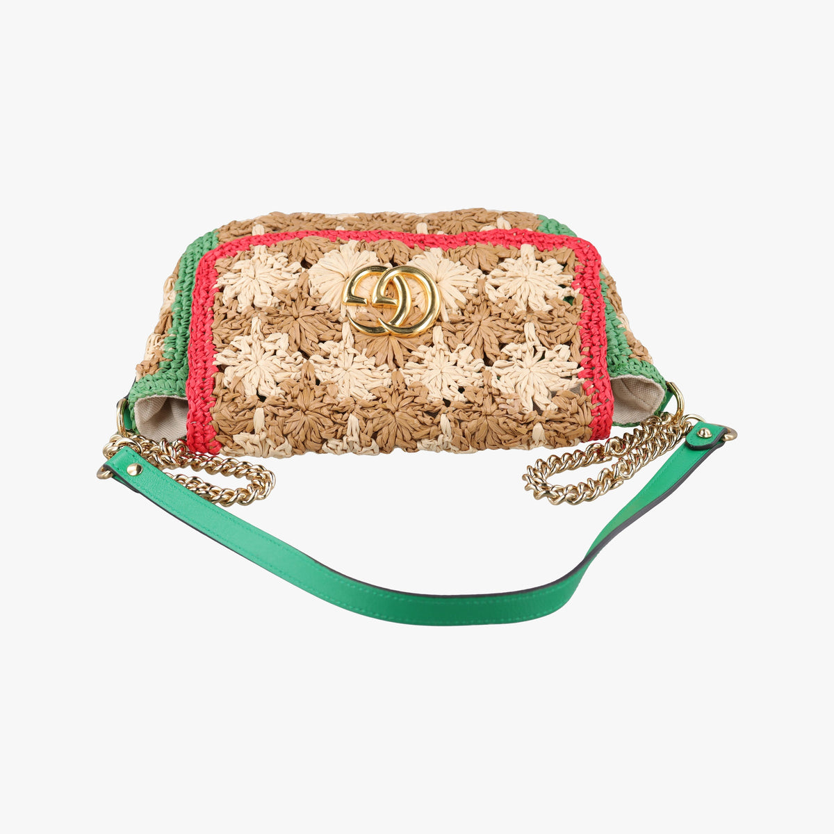 Gucci GG Marmont Raffia Shoulder Bag - Multicolour - PRE-ORDER