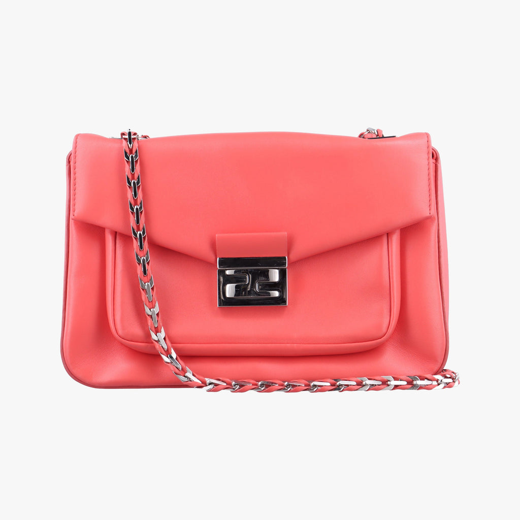 Fendi Be Baguette Leather Bag - Red