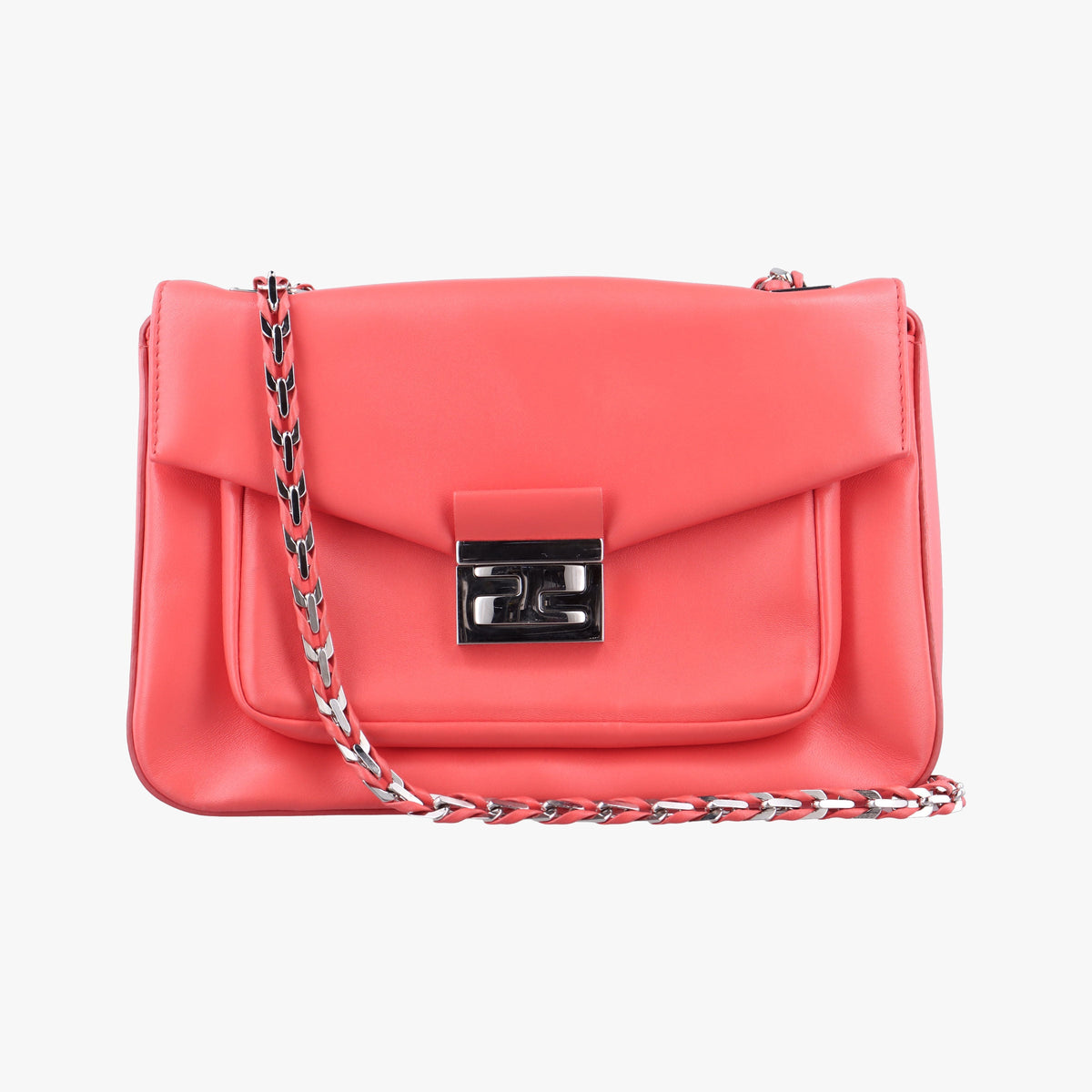 Fendi Be Baguette Leather Bag - Red