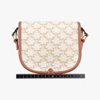 Celine Folco Triomphe Canvas Crossbody - White/Tan - PRE-ORDER
