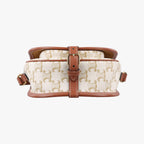 Celine Folco Triomphe Canvas Crossbody - White/Tan - PRE-ORDER