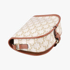 Celine Folco Triomphe Canvas Crossbody - White/Tan - PRE-ORDER