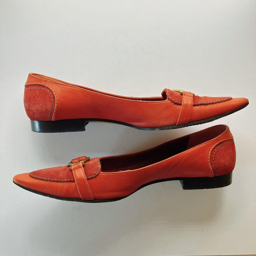 Vintage LOEWE Flats - Red/Orange