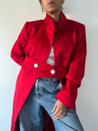 Perri Cutten Funnel Neck Wool & Cashmere Coat