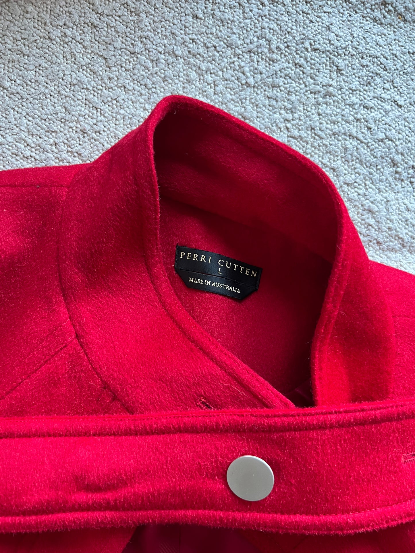 Perri Cutten Funnel Neck Wool & Cashmere Coat