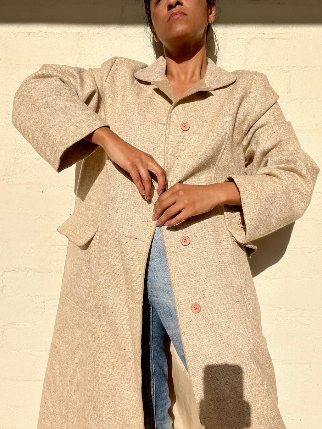 Vintage Wool Trench Coat