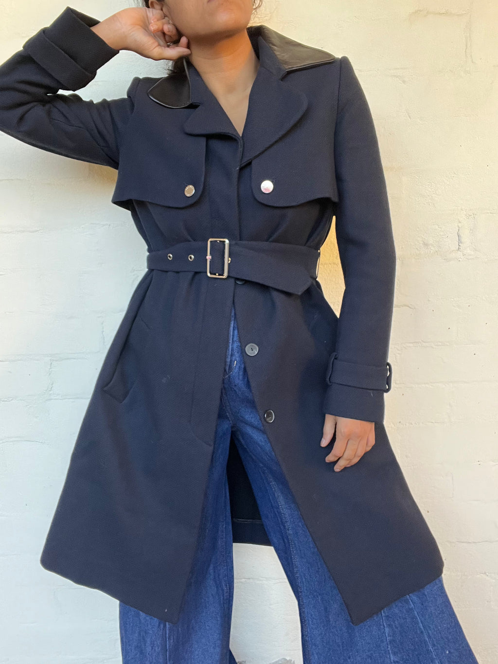 Sandro Paris Navy/Black Coat