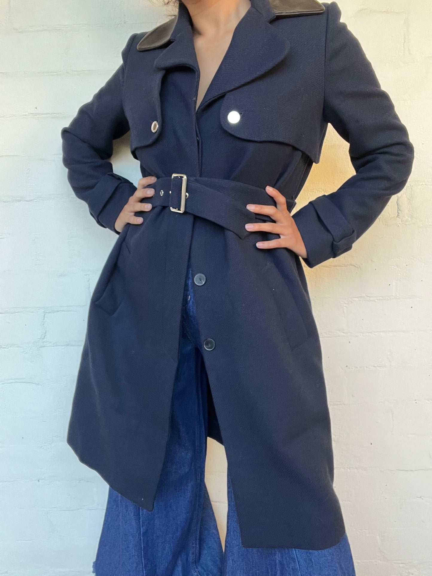 Sandro Paris Navy/Black Coat
