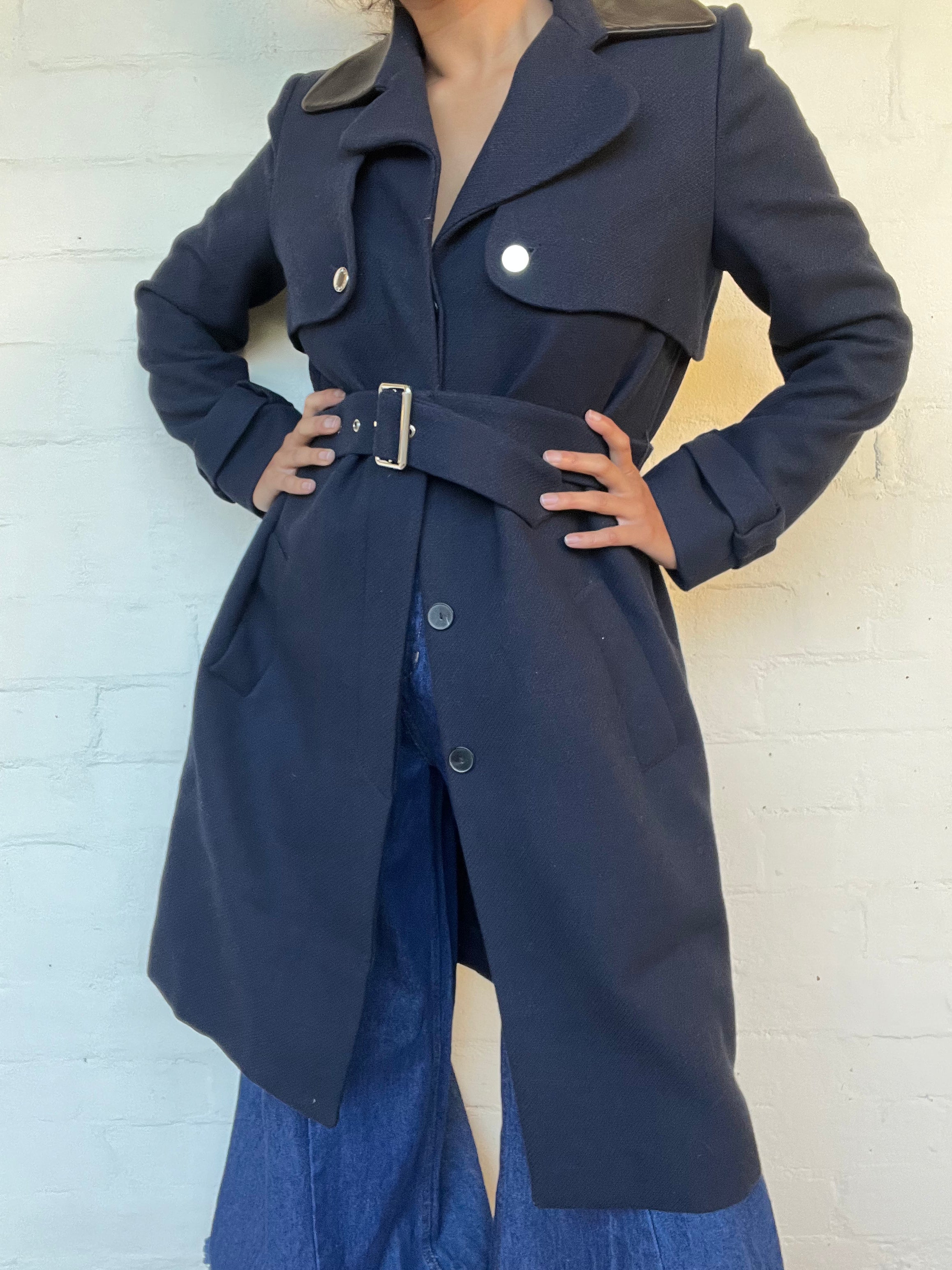 Sandro Paris Navy/Black Coat