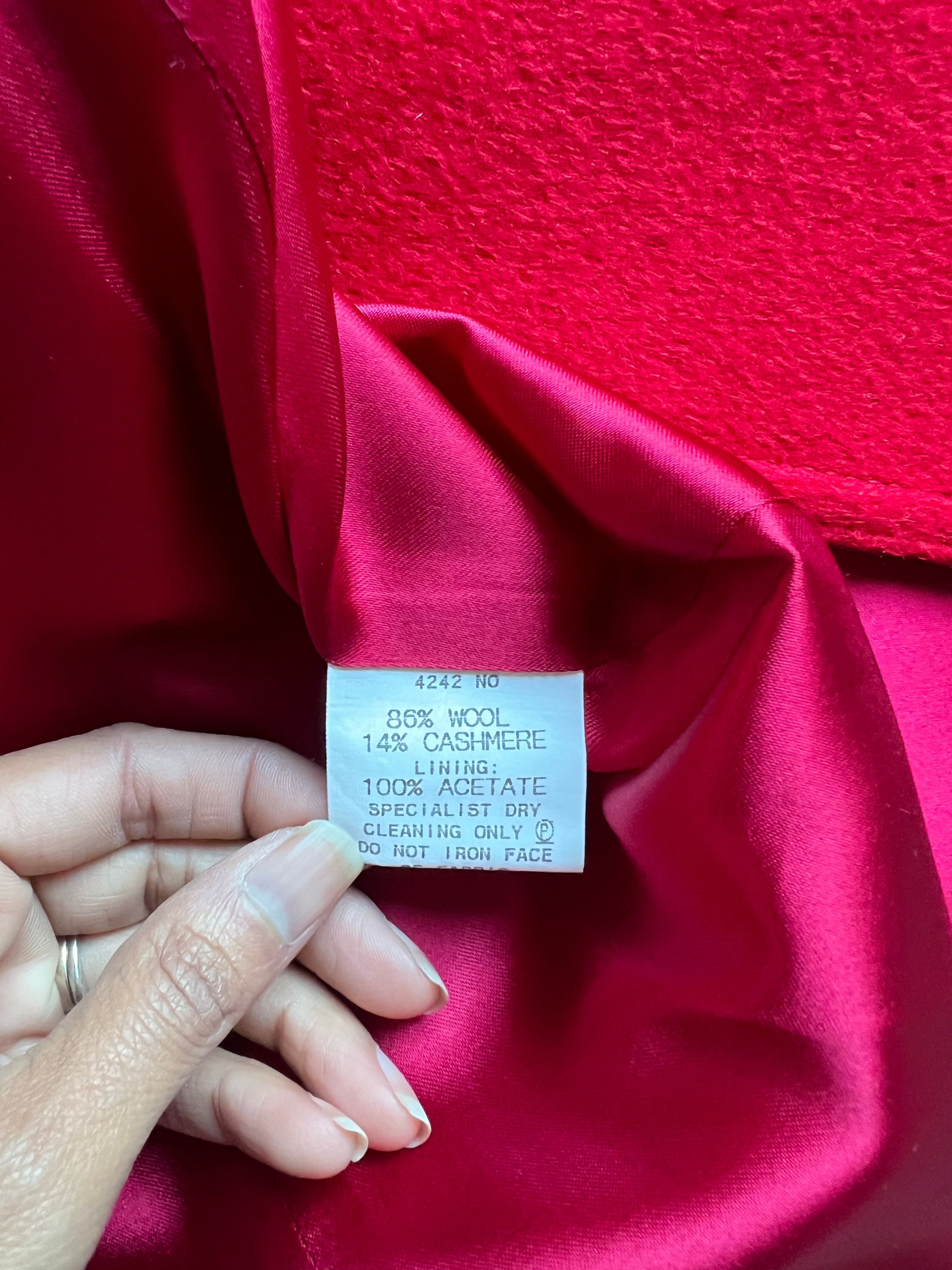 Perri Cutten Funnel Neck Wool & Cashmere Coat