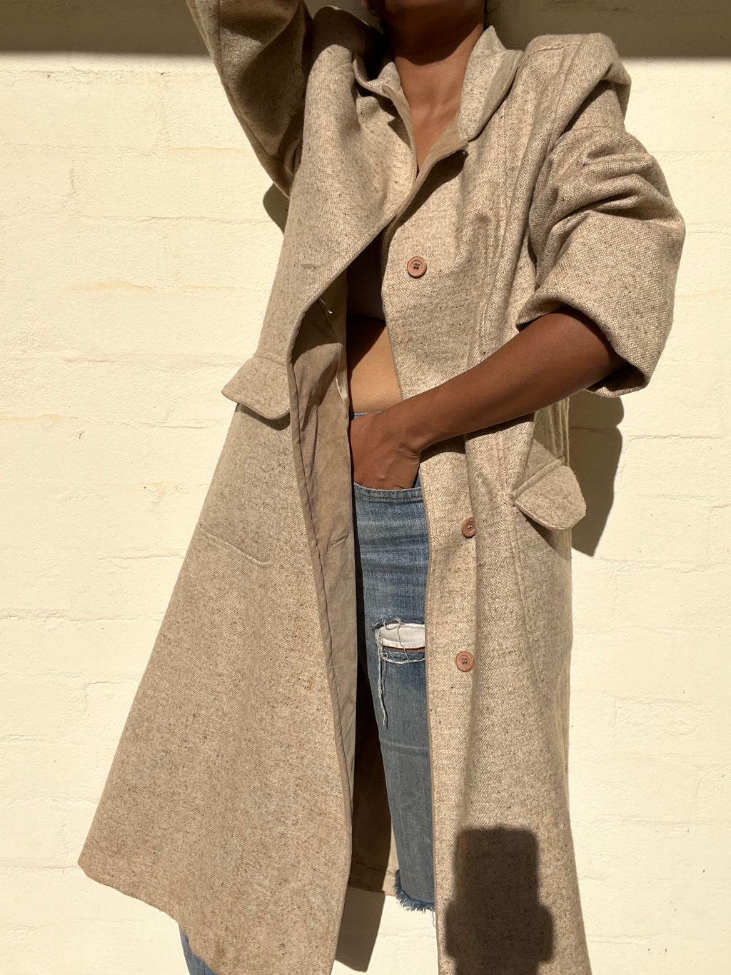 Vintage Wool Trench Coat