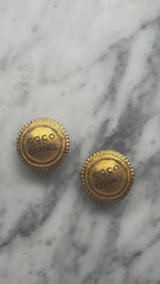 Vintage Chanel Coco Clip On Earrings