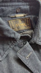 Rare Fendi Denim Long Quilted Coat