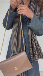 Vintage Fendi Wool Scarf - Black & Brown