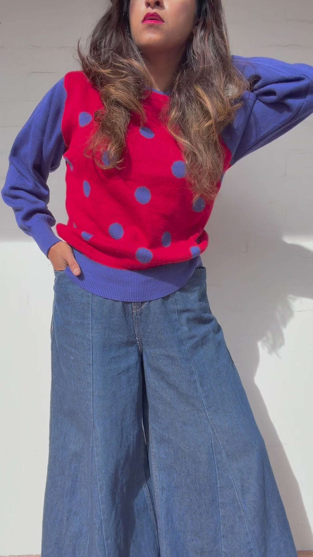 Vintage Christian Dior Polka Dot Jumper