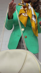 Christian Dior Beige/Yellow Nylon East/West Shoulder Bag