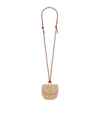 Authentic Saint Laurent Cassandre Raffia Cross-Body Bag