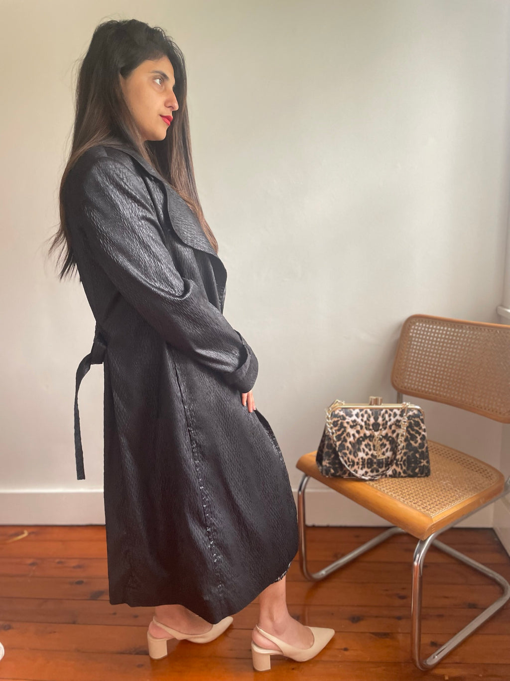 Vintage Black Escada Trench Coat